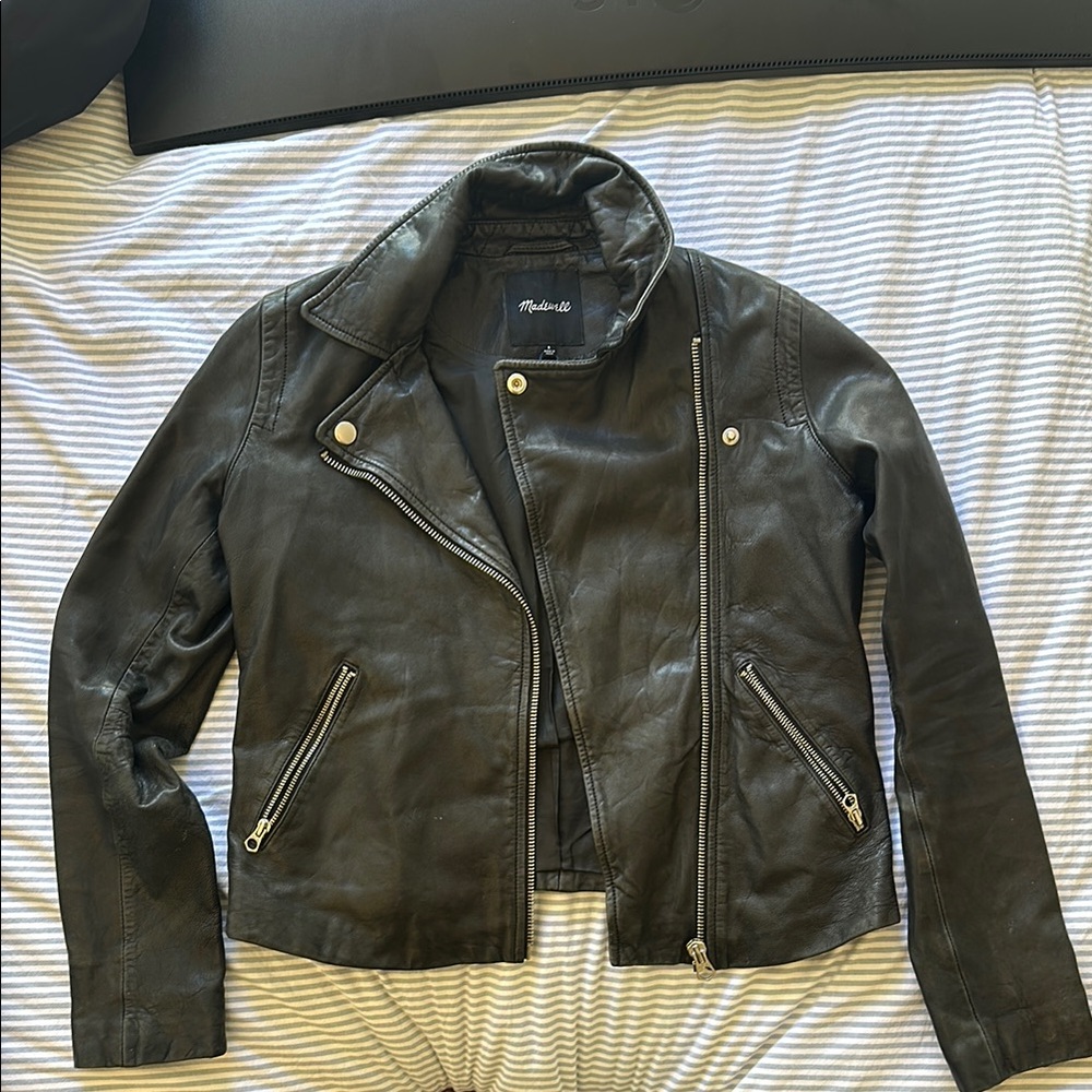 Madewell Black Leather Jacket (S)